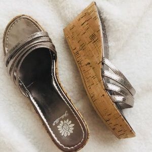 Yellow Box Wedge Sandal